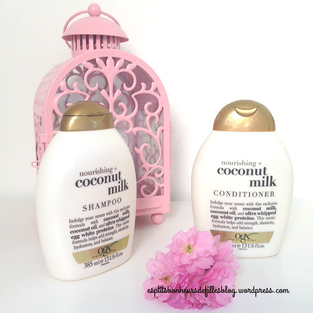 Ogx Coconut Milk shampoing et après shampoing avis