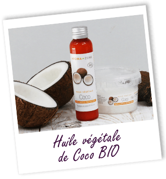 Huile de coco bio pour faire briller les cheveux