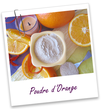 Poudre d'orange pour des cheveux souples et brillants