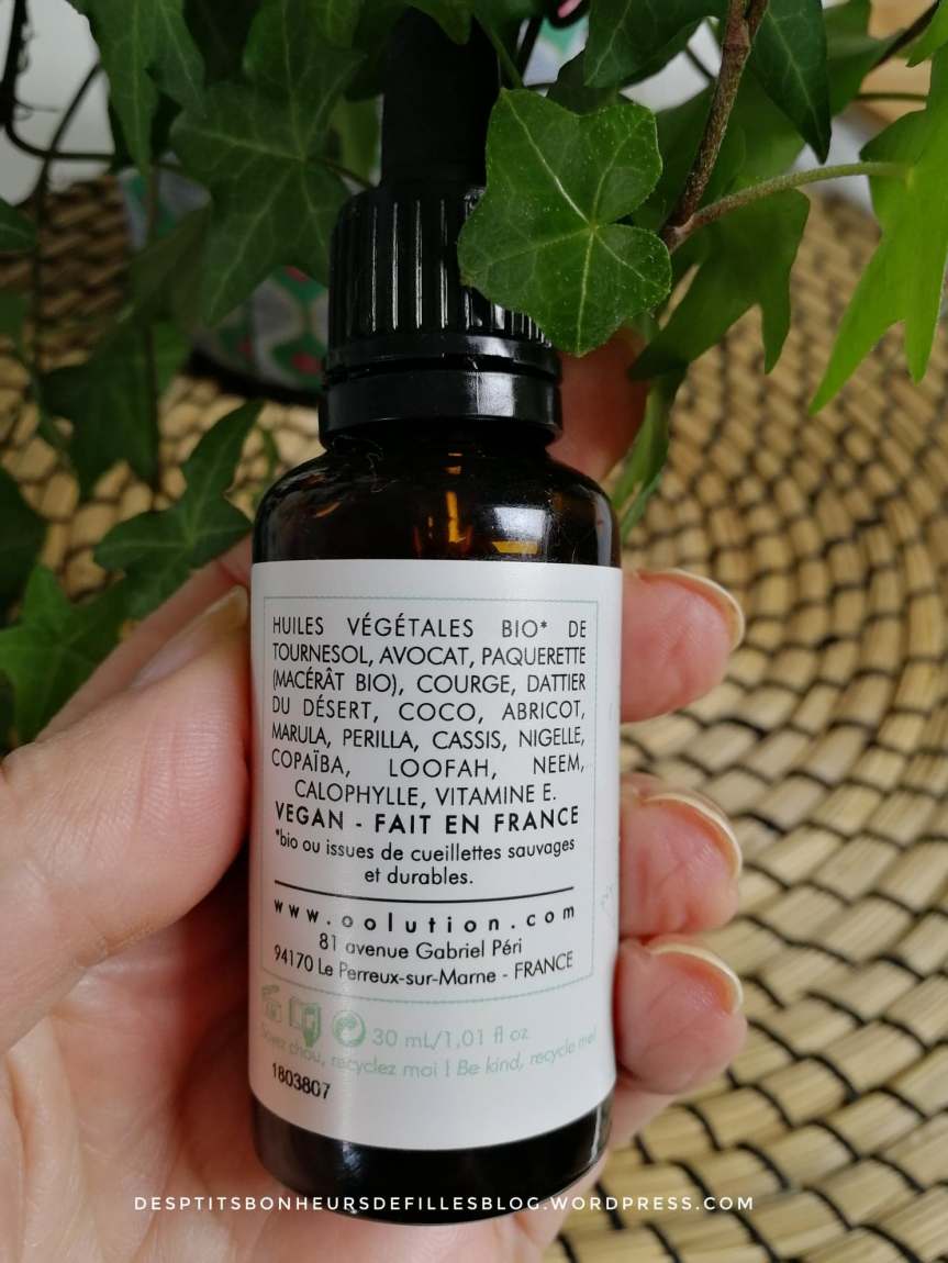 huiles nourrissantes et apaisantes oolution