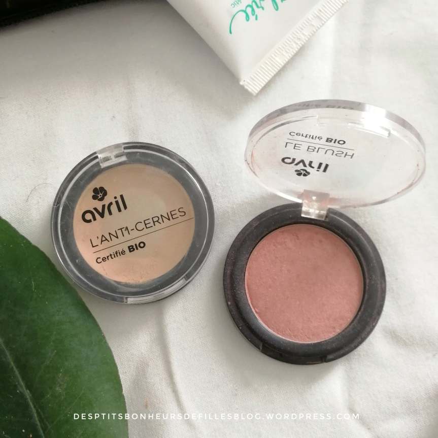 correcteur et blush avril pour maquillage nude