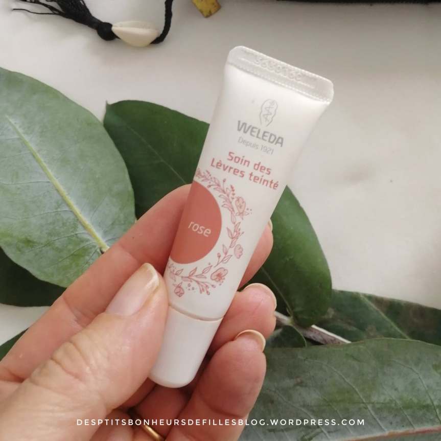 baume lèvre teinté rose weleda