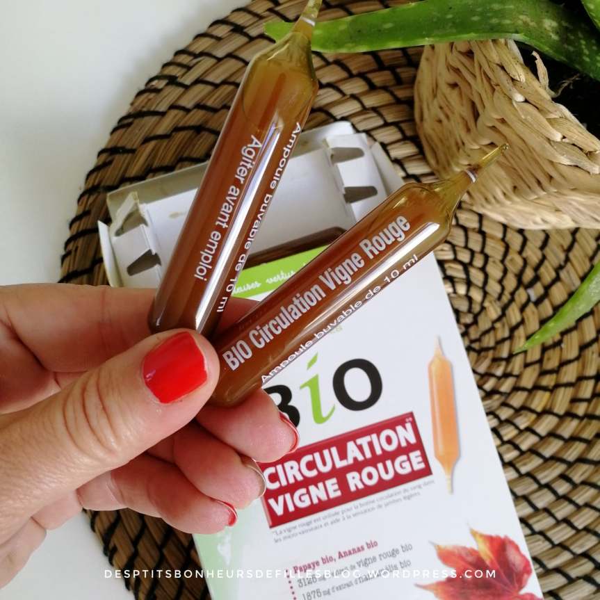 ampoules vigne rouge bio pour la circulation sanguine