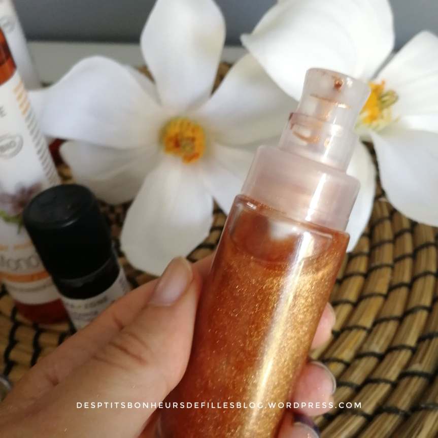 DIY Huile Pailletée