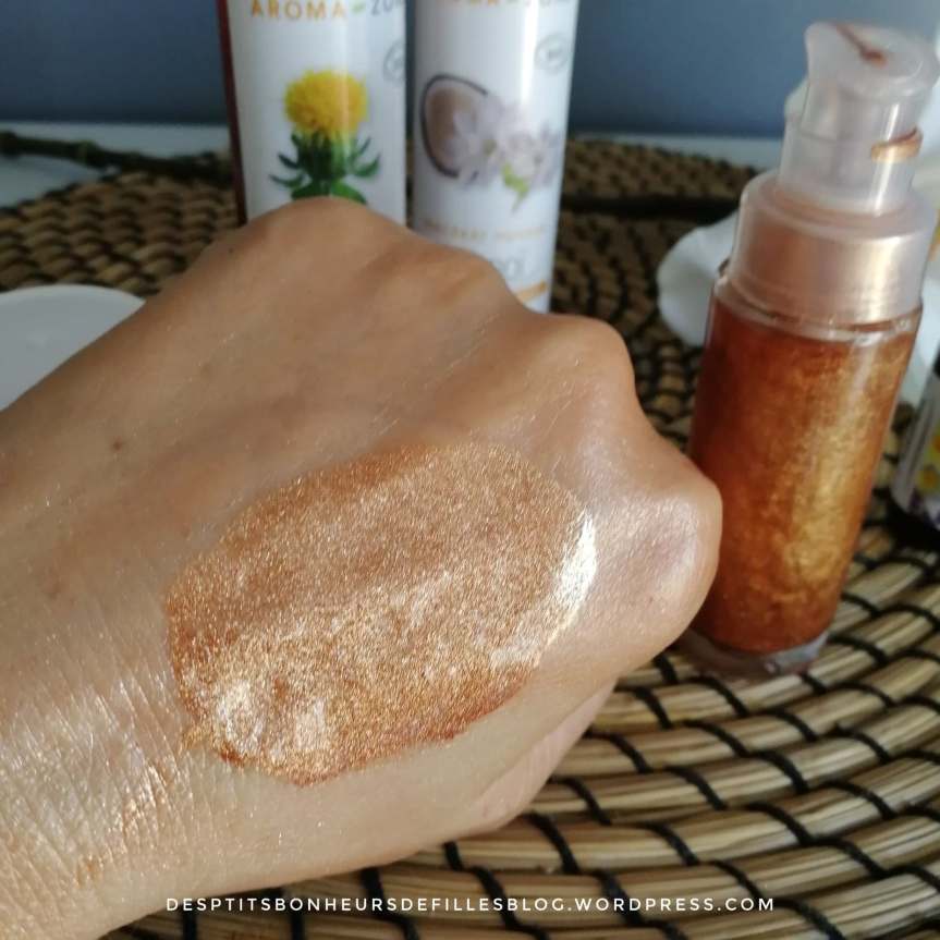 Huile scintillante naturelle et bio