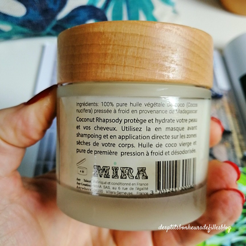 huile de coco vierge première pression à froid mira