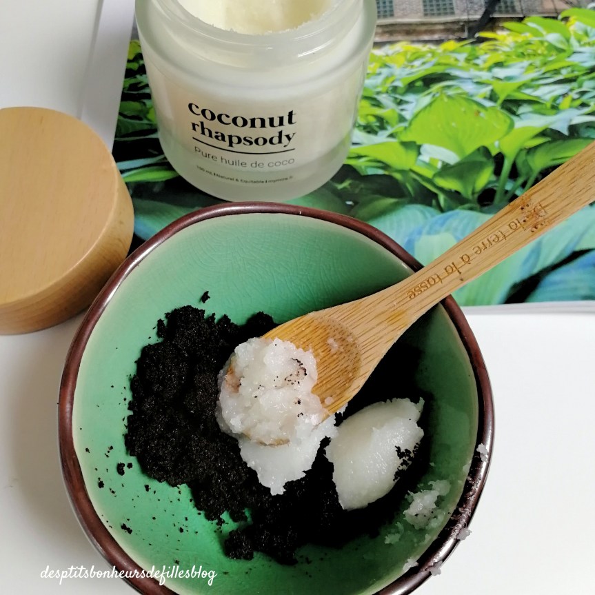 mon gommage café et huile de coco maison