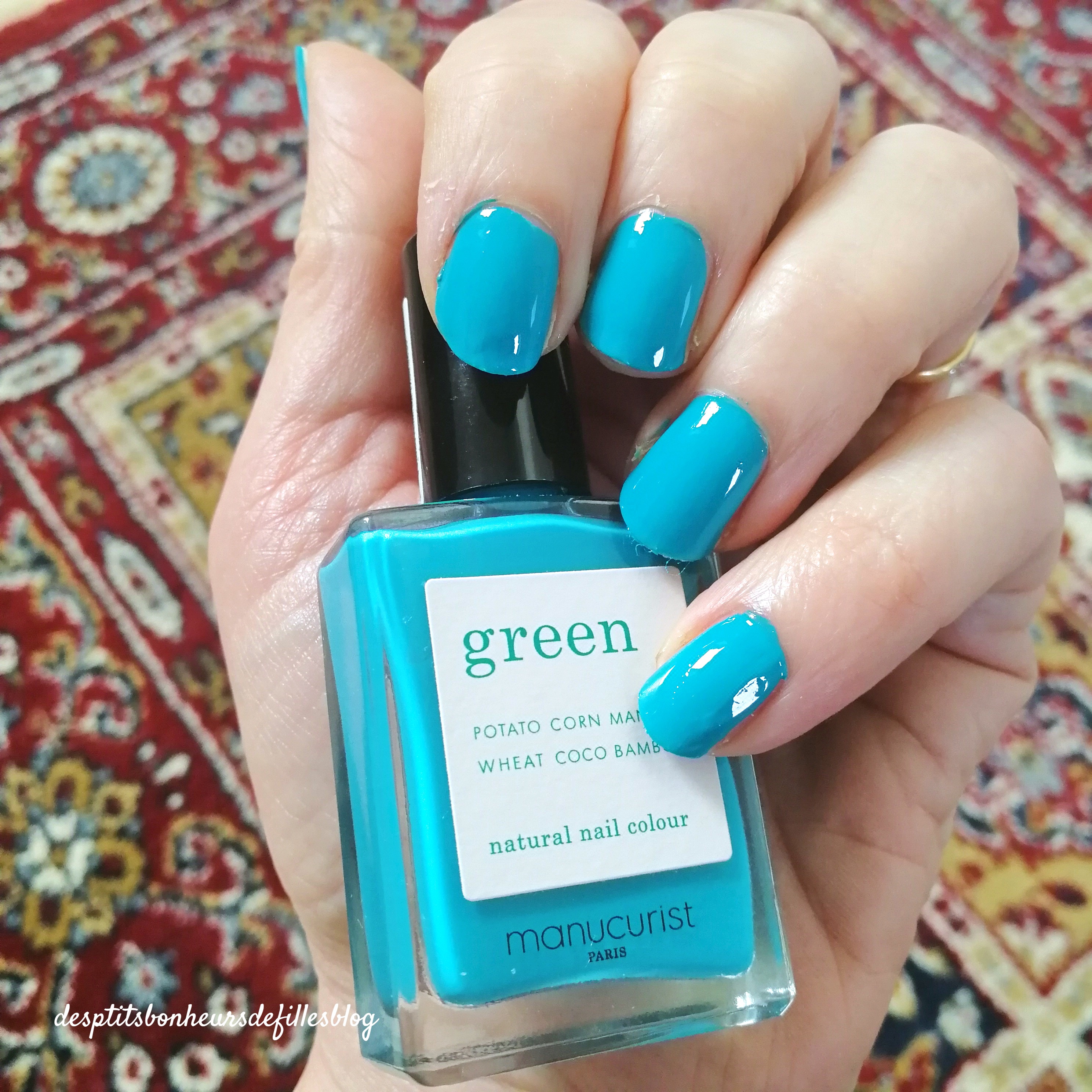 Vernis Azure Green Manucurist bleu tropical