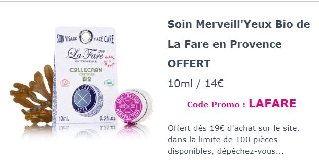 code promo belle au naturel produit gratuit