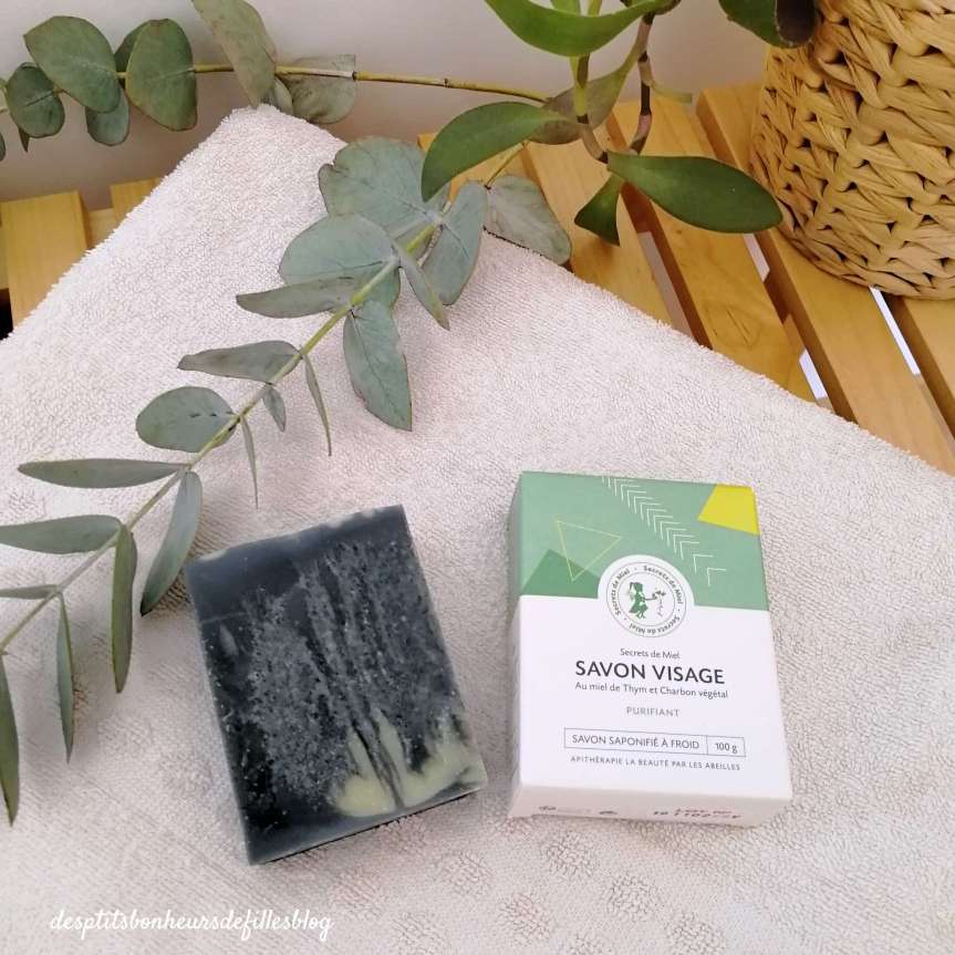 Savon purifiant visage naturel saponifié a froid Secrets de Miel
