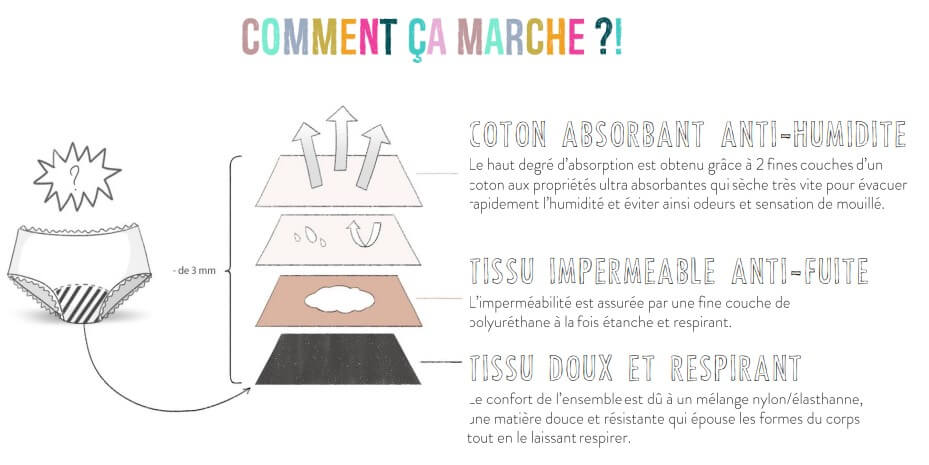 Comment fonctionne une culotte menstruelle ?