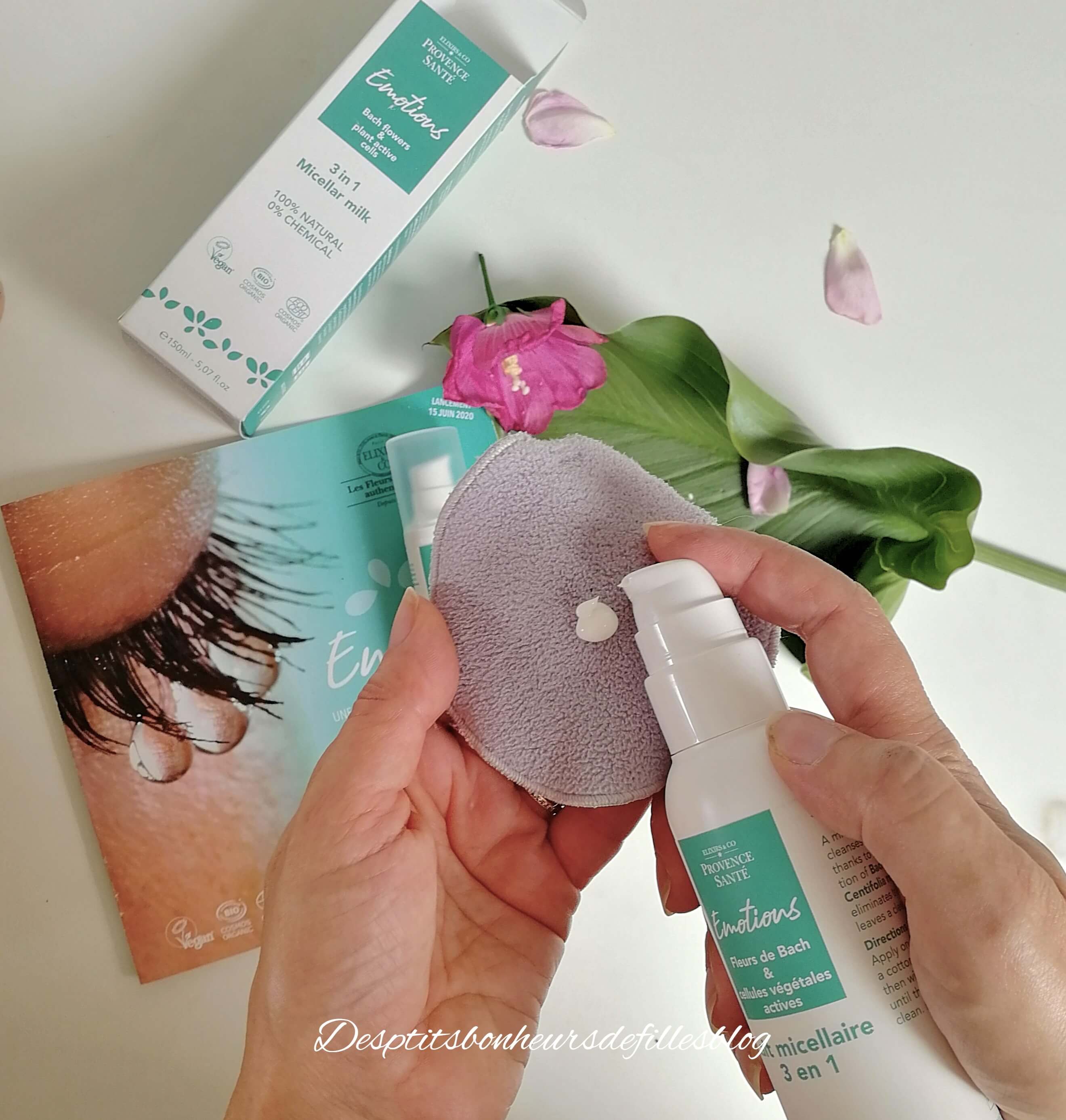 Avis lait micellaire bio demaquillant Emotions fleurs de bach