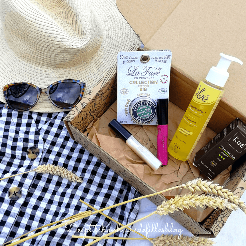 contenu de la box belle au naturel de Juillet