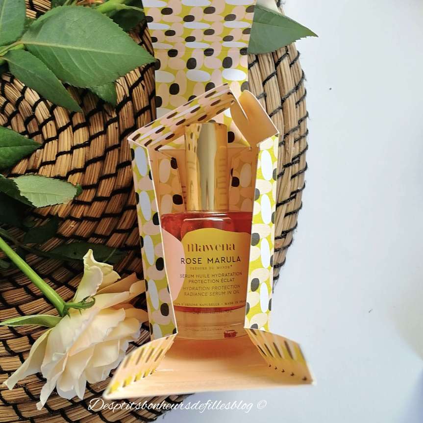 Serum huile visage bio rose marula Mawena Avis
