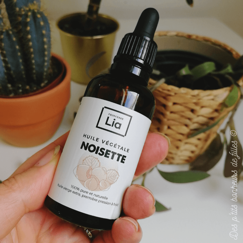 Huile vegetale bio de noisette anti acné Princesse lia