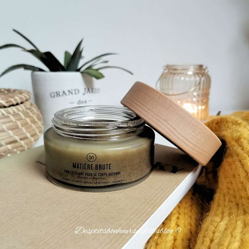 gommage corps bio automne matiere brute