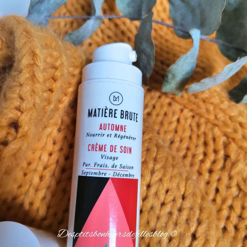 creme visage matiere brute automne avis