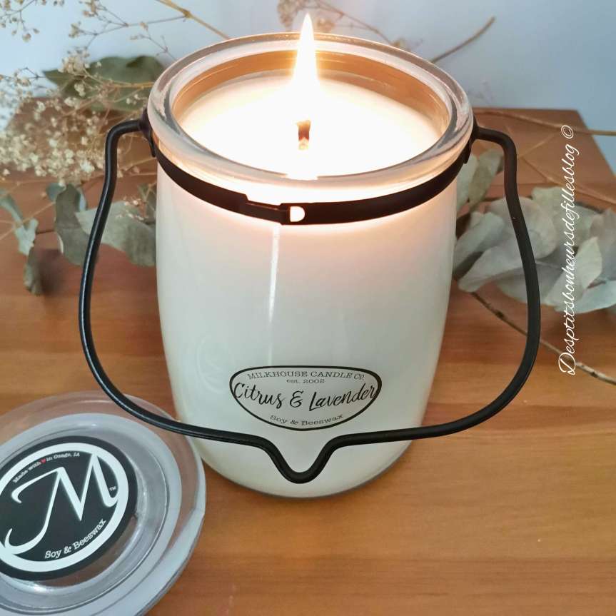 bougie artisanale cire soja lavande citron milkyhouse