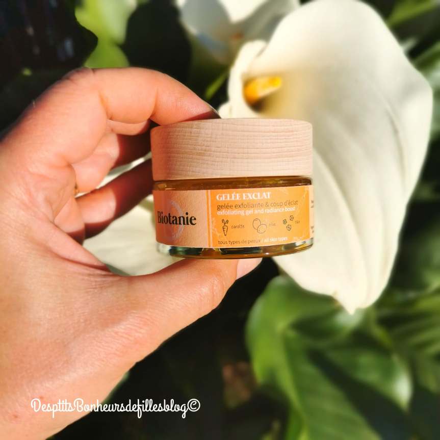 gelée exfoliante visage bio Biotanie coup d'éclat