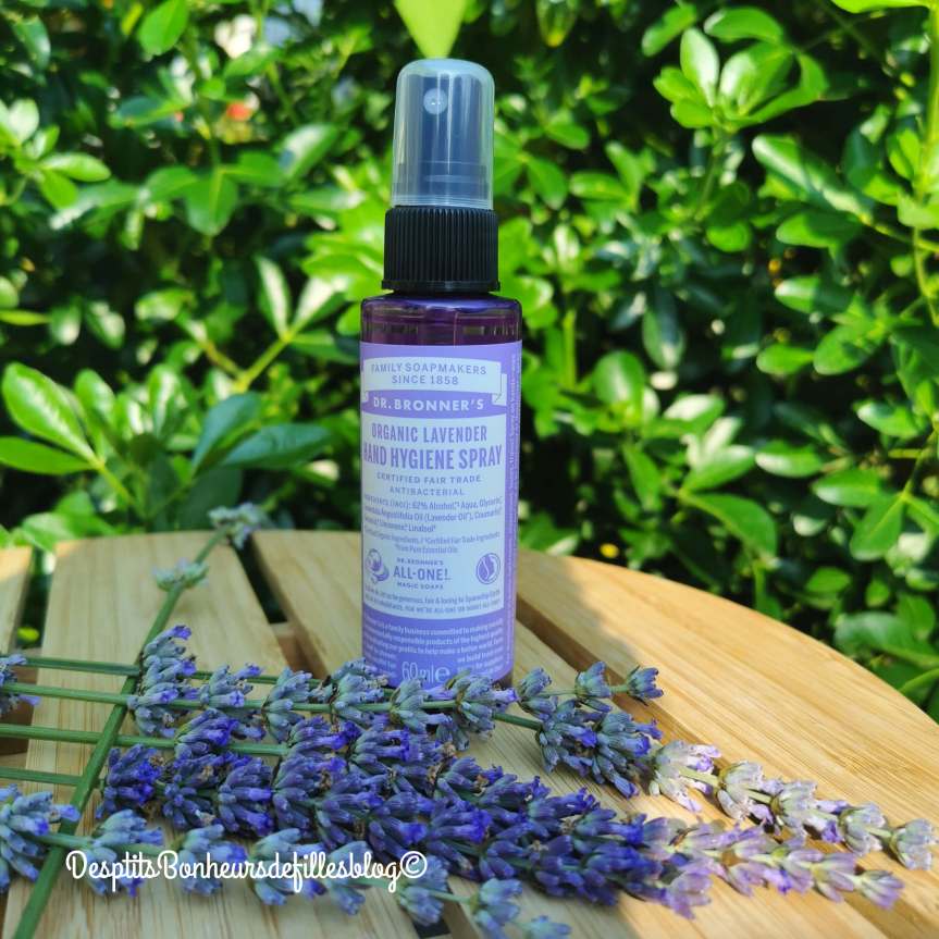 spray gel hydroalcoolique naturel lavande dr bronner