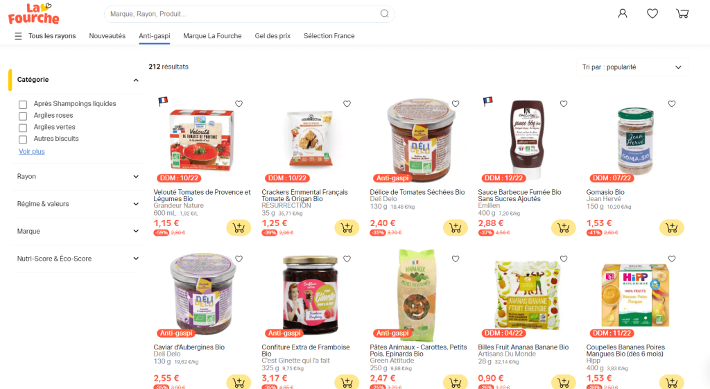 economies et anti gaspi sur le site La Fourche reduction du gaspillage alimentaire