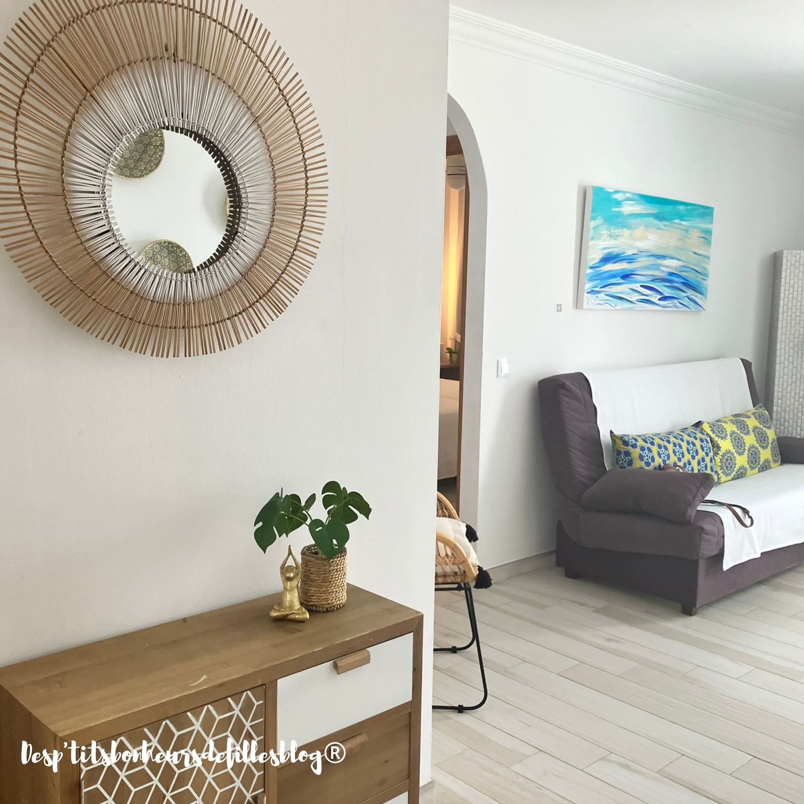 interieur spacieux et élégant appartement morro jable