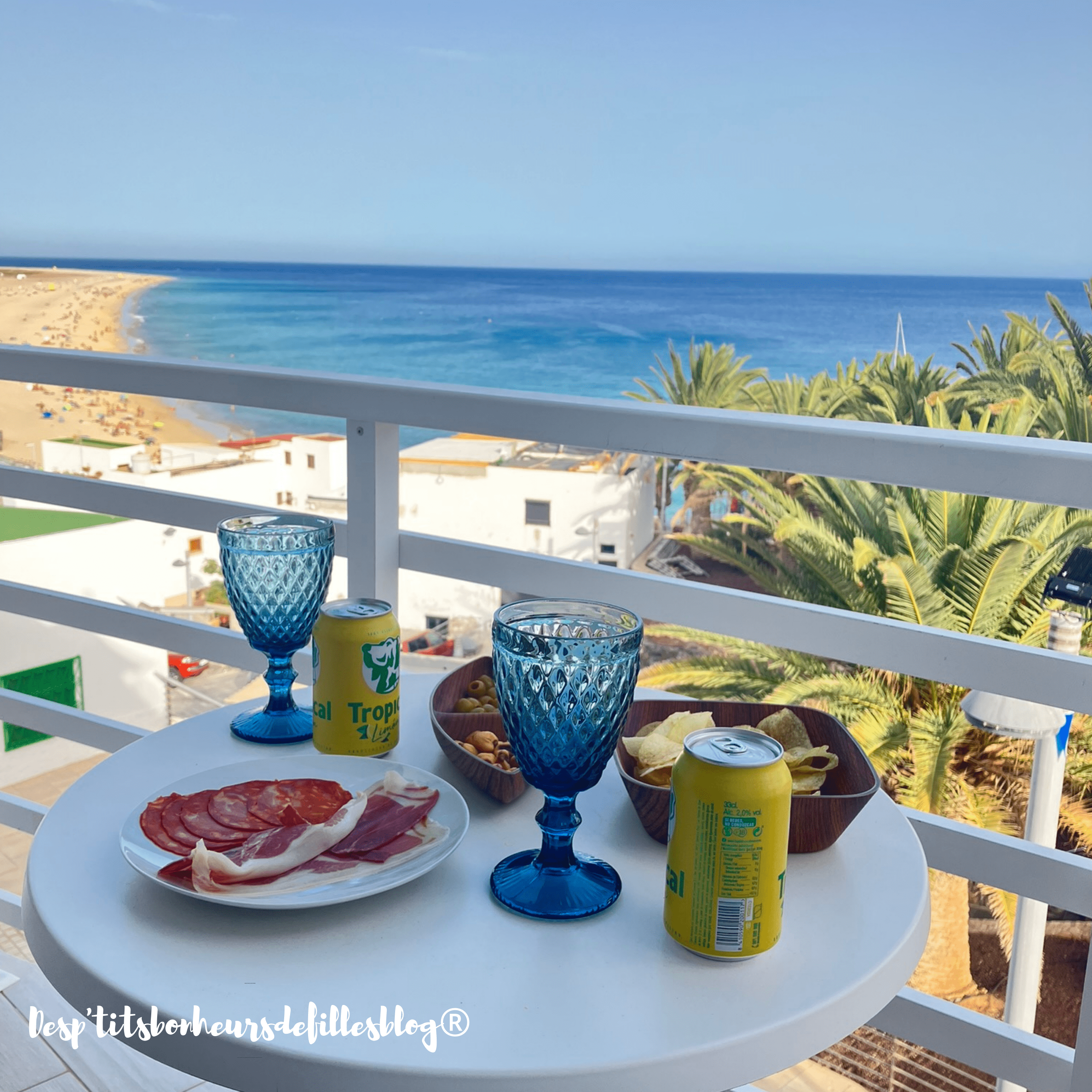 magnifique vue depuis le roof top appartement morro jable