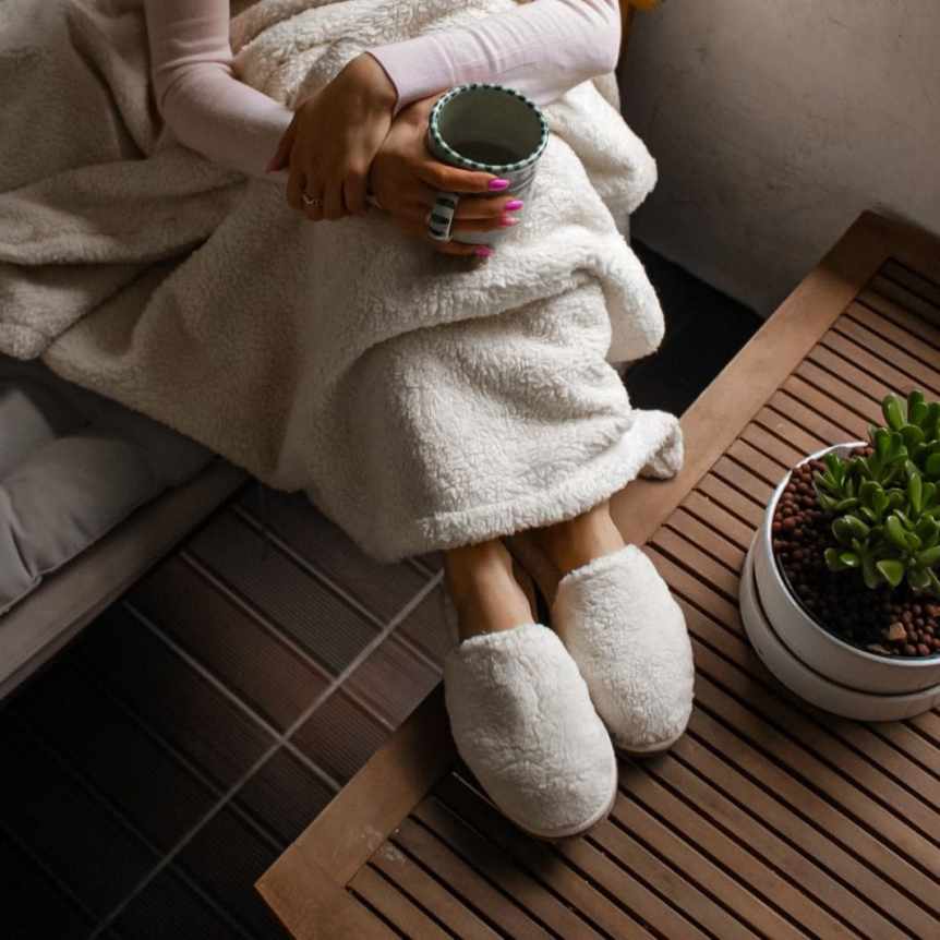 chaussons chauds upcyclé cadeau noel 