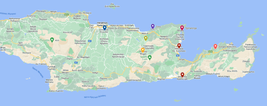 carte crete itineraire visite