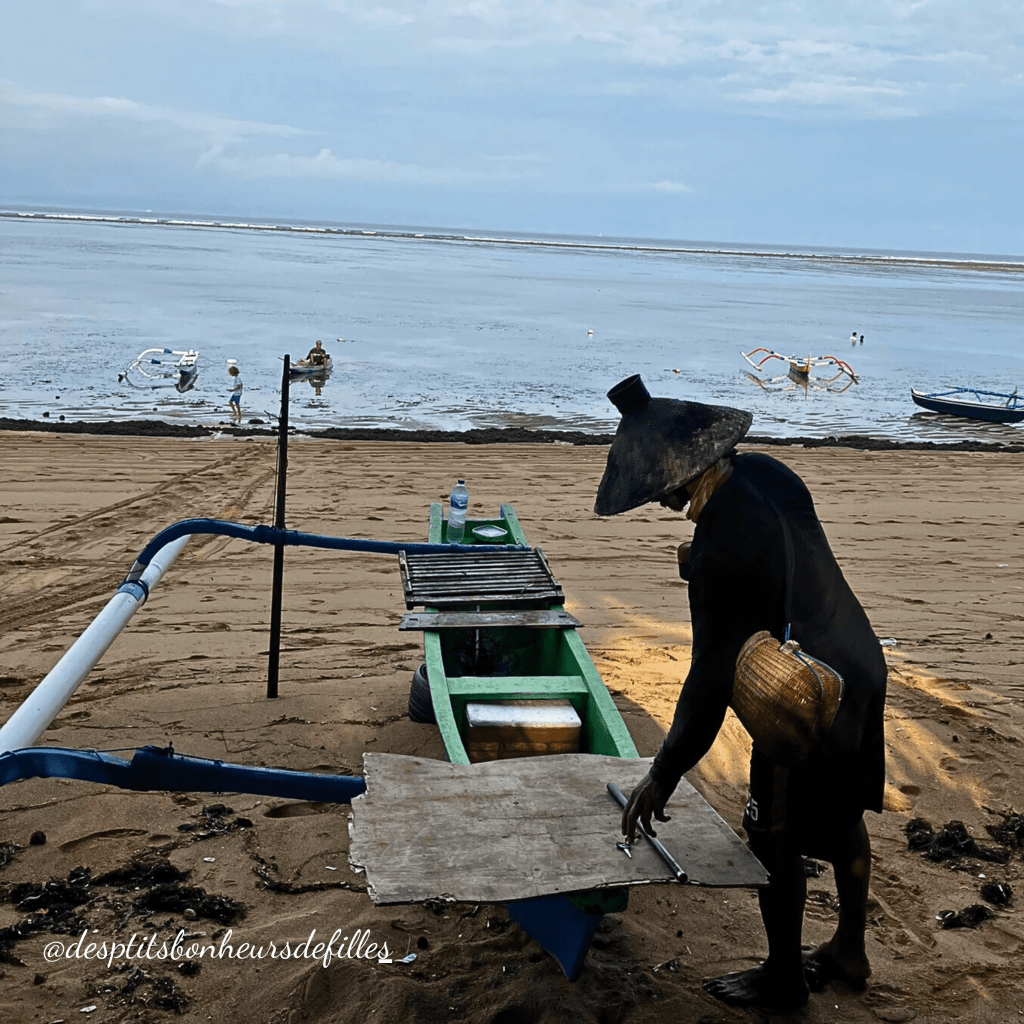 plage sanur pêcheur