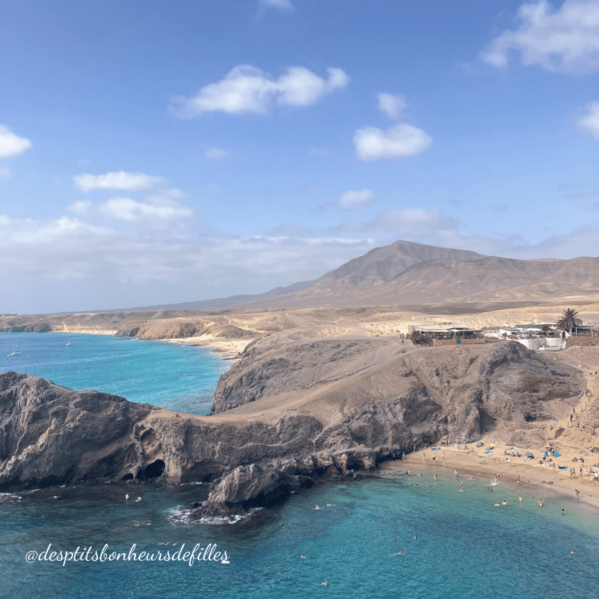 plage de papagayo à pied