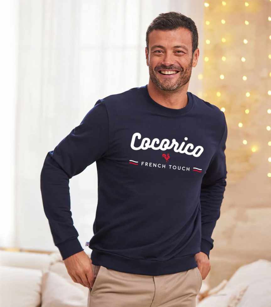 Sweat homme Cocorico – mode éthique fabriquée en France idée cadeau de noel