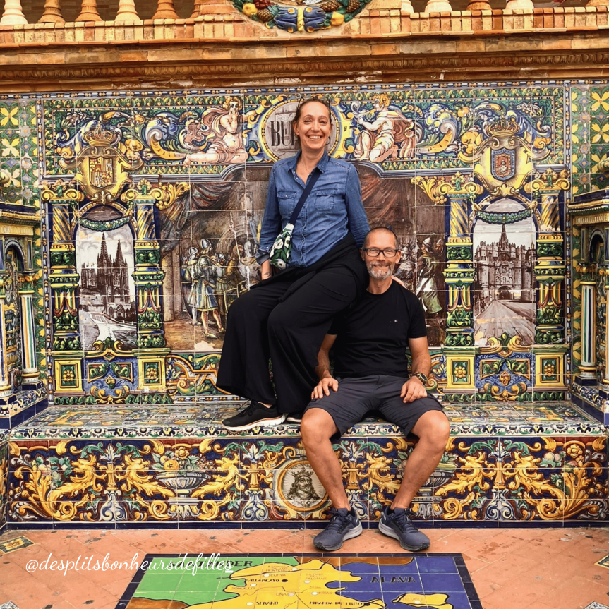 fauteuil en azulejos Place d’Espagne
