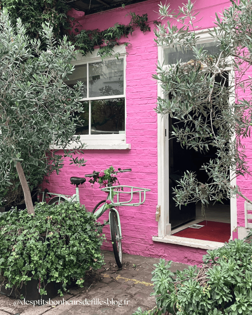 Maison rose quartier de Notting Hill londres
