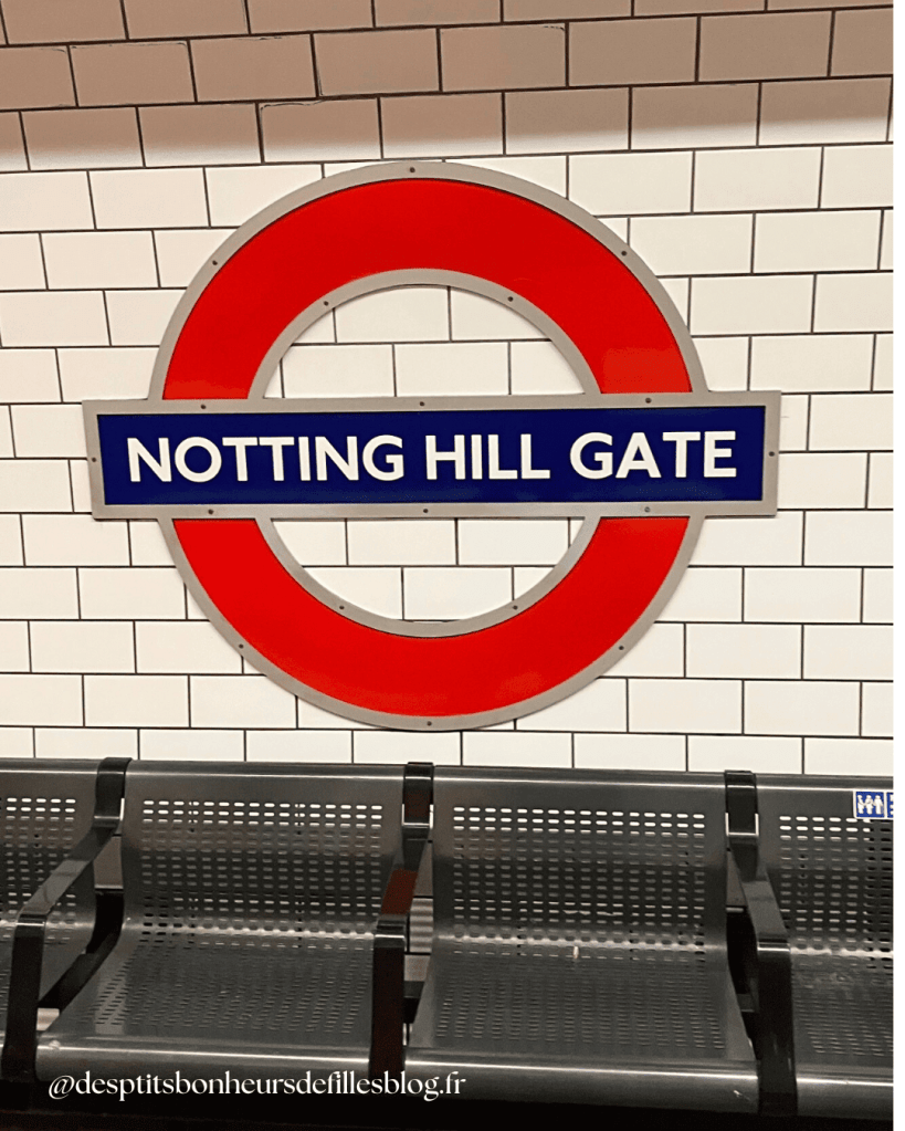 metro à londres station de notting hill