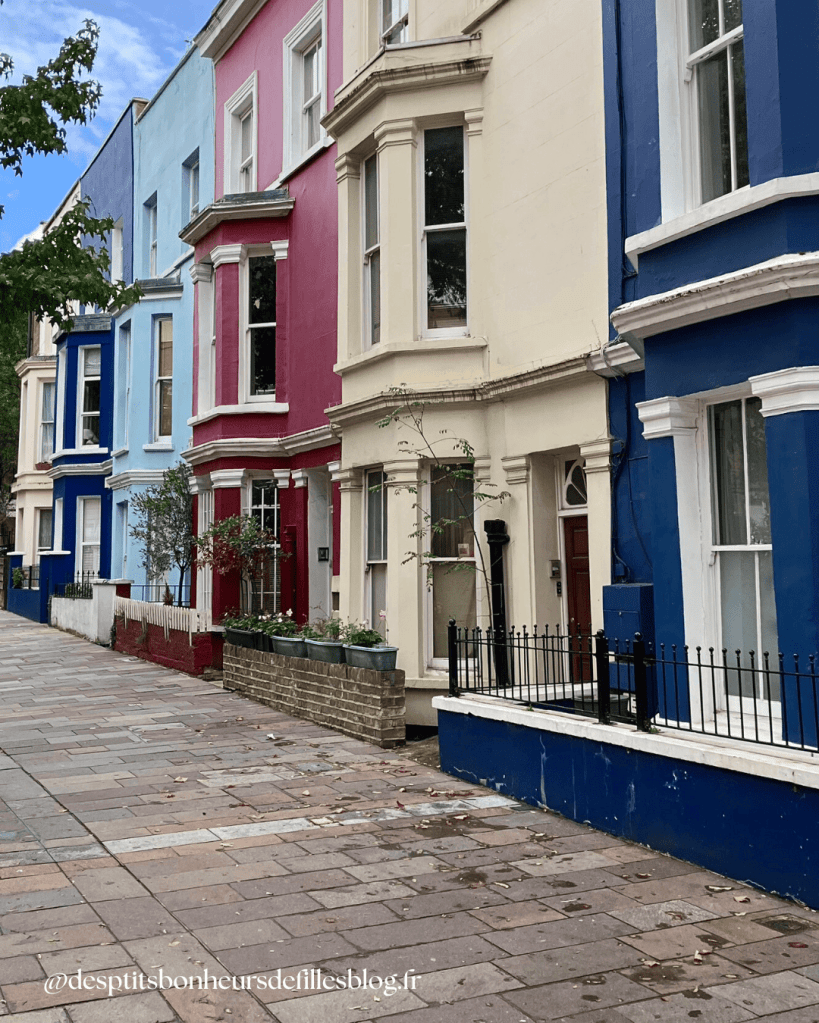 Notting Hill Londres maisons colorées