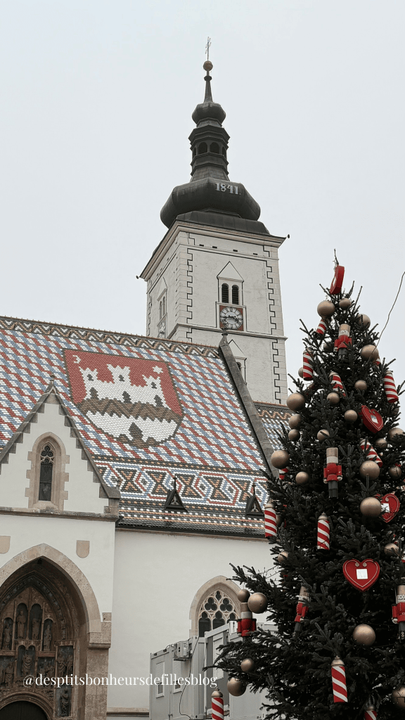 eglise Saint-Marc à Zagreb et son toit coloré emblématique