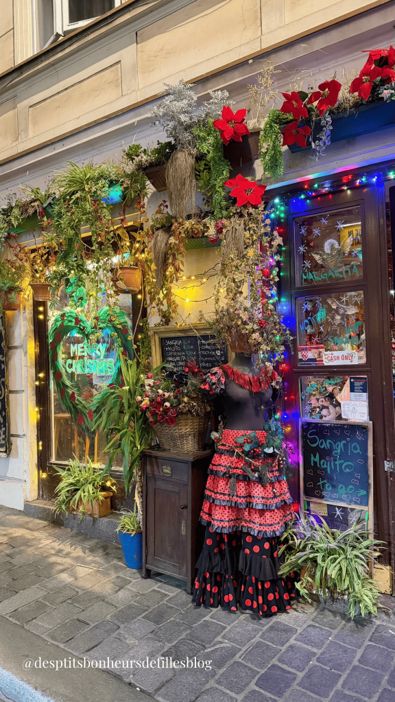 Rue de zagreb décorée à Noel