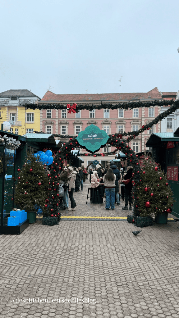 marché de noel de lower Town à zagreb