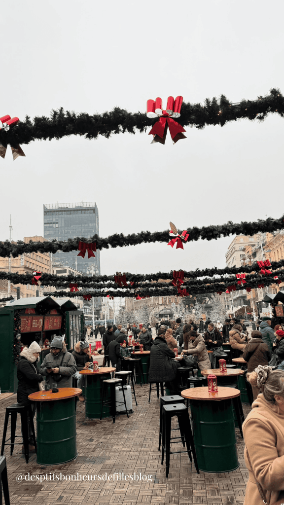 décoration marché de noel de Zagreb 2025