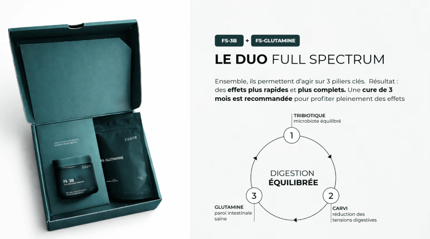 FS3B et FS Glutamine pour le microbiote et les ballonnements